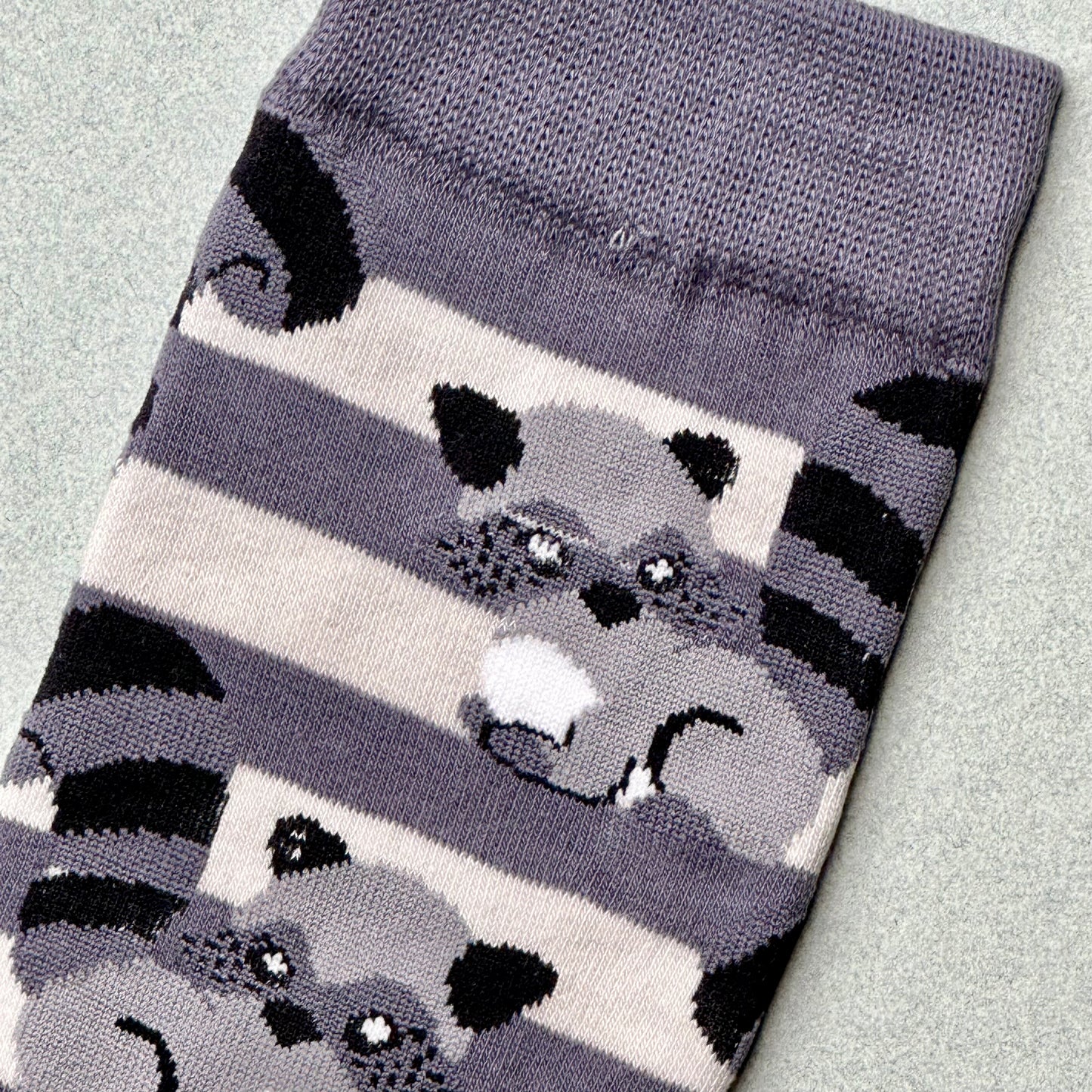 socks with raccoon