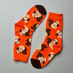 The Busy Squirrel Sock