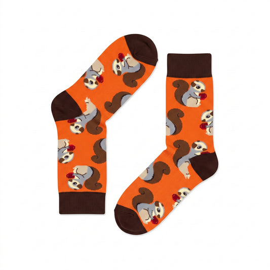 The Busy Squirrel Sock